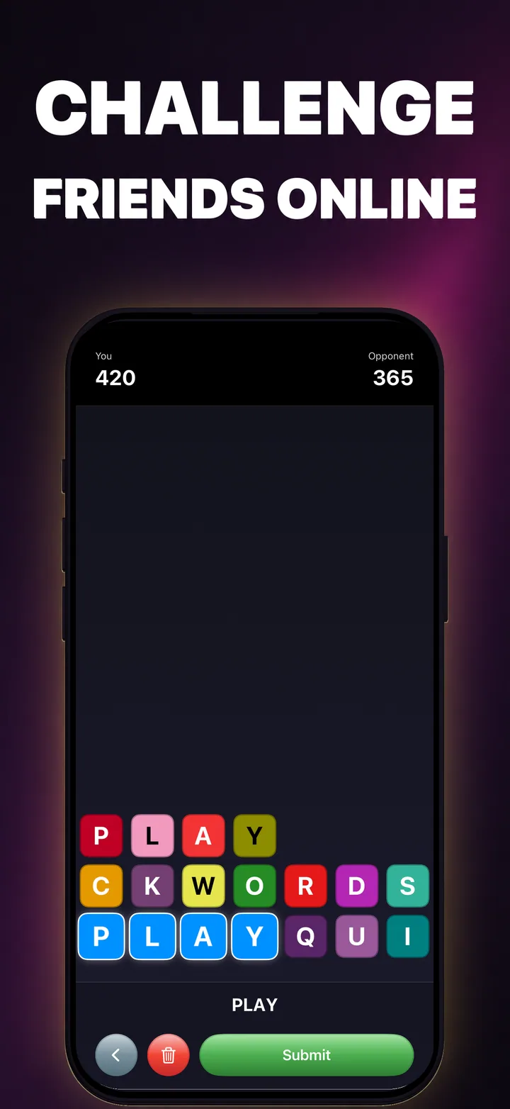 Two phones facing each other in a QuickWords multiplayer match